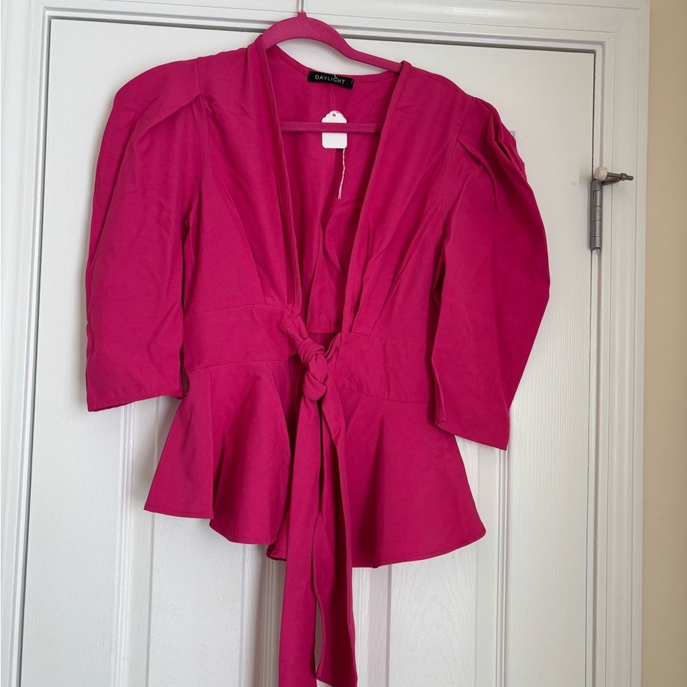 Brand new Fuchsia Blouse with Tie Waist by Daylight